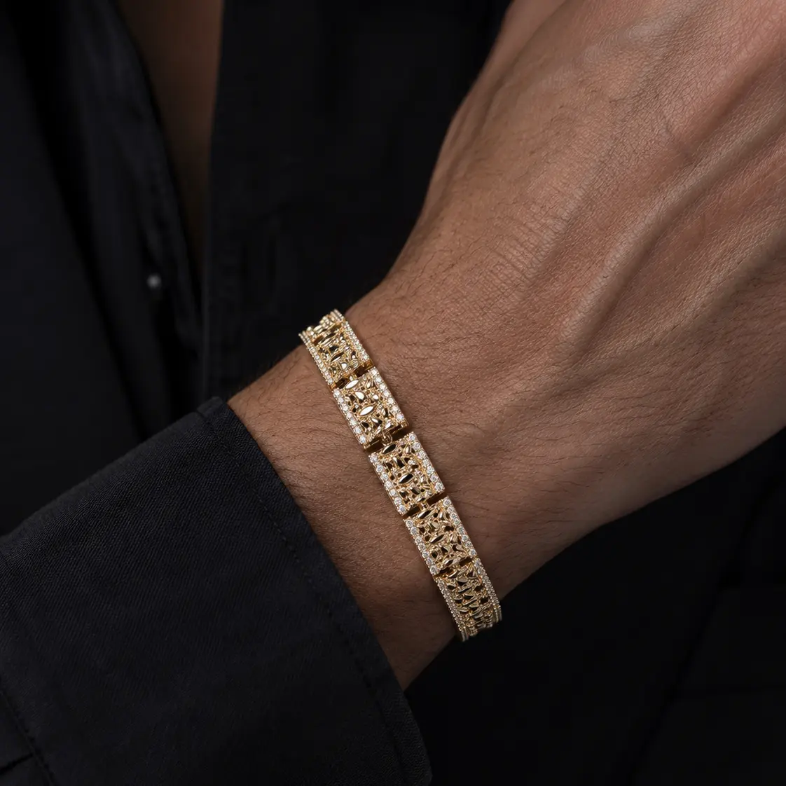 Majesty Men’s Nugget Bracelet – 10mm | 8.5”