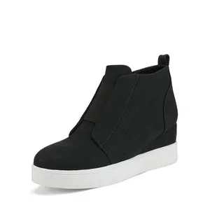 DREAM PAIRS Women's Platform Wedge Booties - Leather, Rubber-Soled Footwear for Women