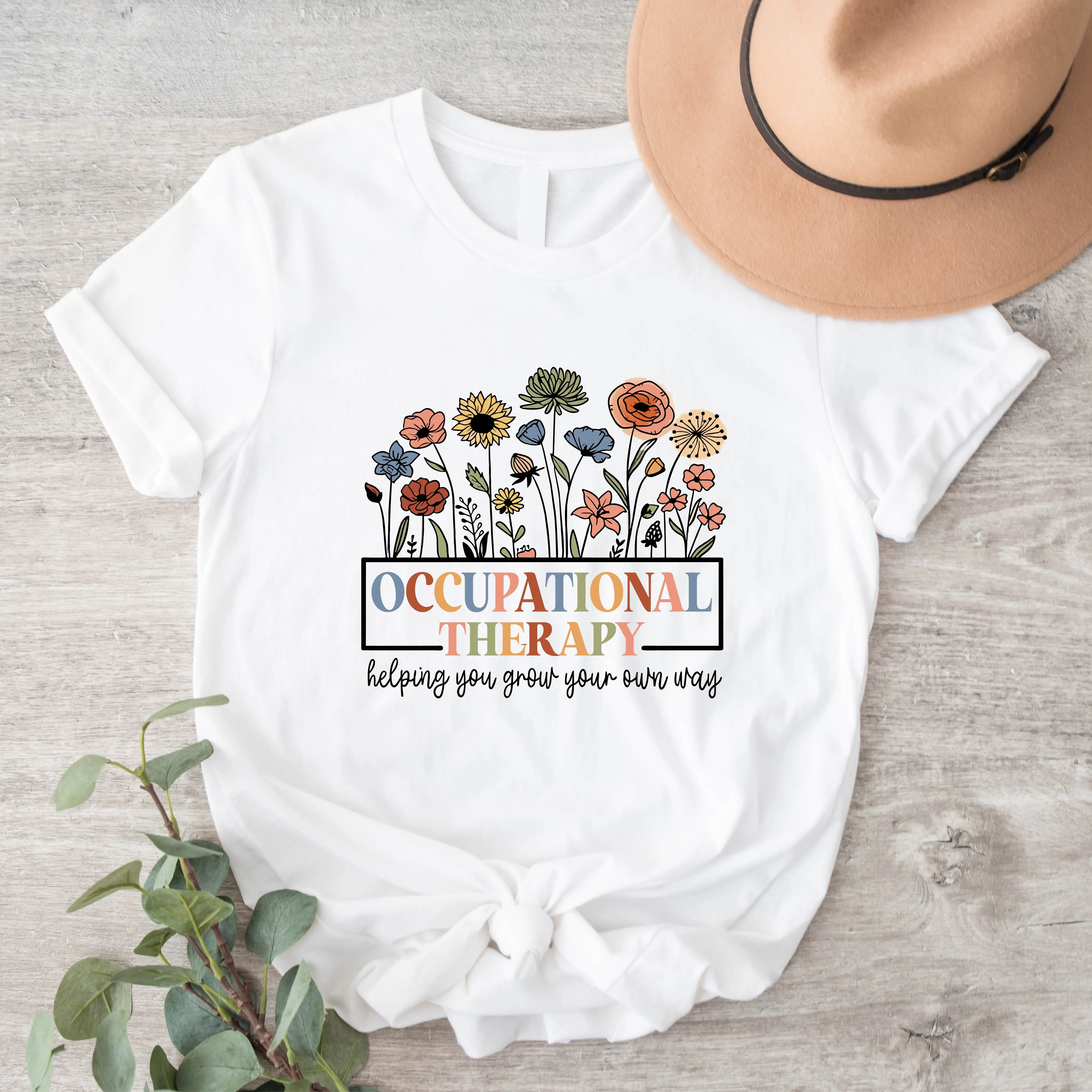Occupational Therapy T-shirt, Helping You Grow Your Own Way Shirt, Occupational Therapist Appreciation Tee, Pediatric COTA Short Sleeve, OT Assistant Shirts.