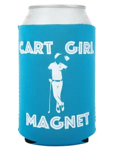 KOOZIE Golf Cart Girl Sports Can Cooler - Magnet Lid Beverage Protector
