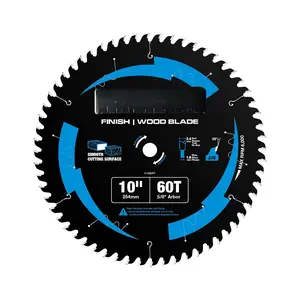10 Inch 60  Fine Finish   Circular  , 5/8 Inch Arbor, Carbide Tipped, Thin Kerf, Black Ice Coating, for   Table , Miter (C1060FF)
