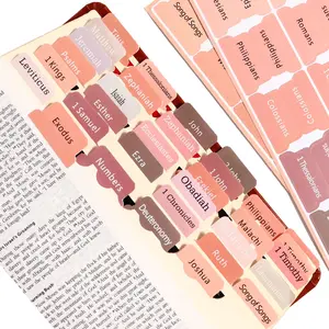 Bible Tabs for Reading & Study - Brown Tabs for Large Print, 73 Pre-Labeled & 17 Blank Tabs, Efficient Scripture Locating, Ultra-Thin Durable Material, Strong Adhesive, Perfect for Churches Families & Students