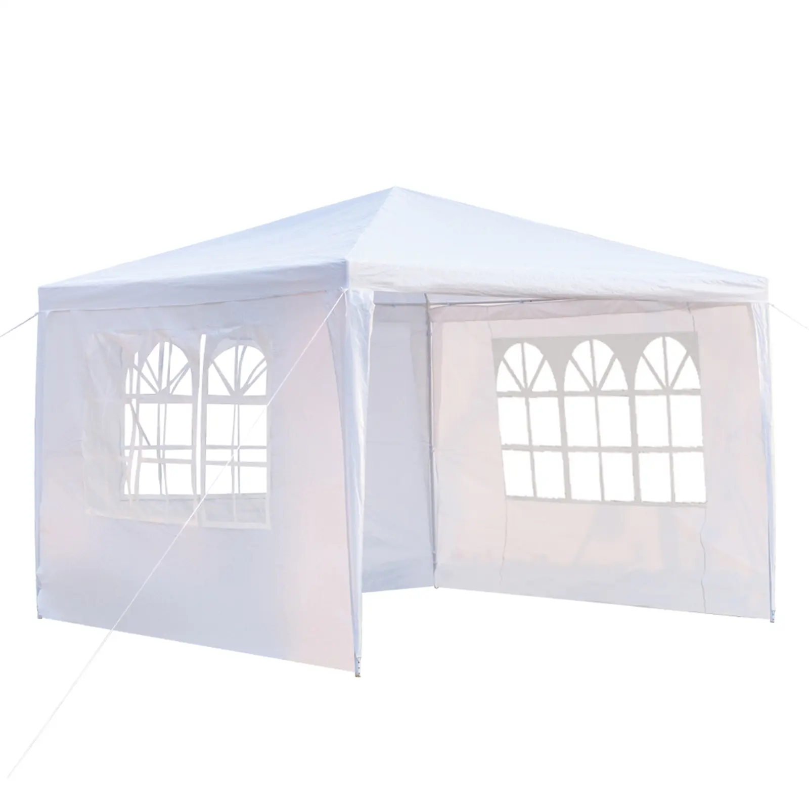 Party Tent 10x10 Outdoor Canopy Tents for Parties with 3 Removable Sidewalls Heavy Duty White Wedding Events Tent Patio Gazebo Shelter Perfect for Cater Birthday Graduation Pavilion Beach BBQ backyard use camping