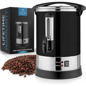 50-Cup Commercial Coffee Urn - Stainless Steel