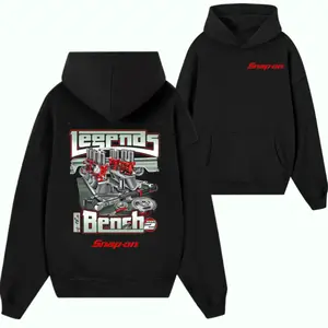 Snap-on “Legends of the Bench” Hoodie – Black Mechanic Pullover Featuring Classic Engine Carburetor Graphic for Automotive and Garage Enthusiasts