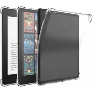 T TERSELY Kindle Paperwhite 12th Gen Ebook Case, Transparent Soft Shell Protective Cover, Shockproof Four Corners Airbag Design, Durable E-Reader Accessory