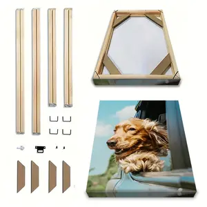 Canvas Stretcher Wood Frame DIY Bars Kit Canvas Picture Frames for Gallery Wrap Oil Painting Paint Mounting Large Stretcher Strips Wall Art Decor 30x40 40x50 40x60 50x70cm 12X16 16X20 16x24in 20x40in Art Craft Supplies,Easy to Assemble Christmas Gift