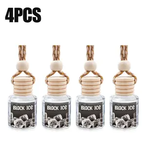 4Pack Car Air Fresheners Hanging Scent Oil Diffuser,8ML Nature Frangrance Friut Juciy Perfume Last Long Time With Three Scents For Car & Live Gifts