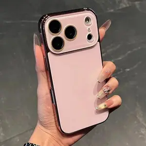Summer Phone Case 17 Promax Titanium Pink Protection for 17 16 15 14 13 Pro Max Glass Transparent Clear Camera Protectors Durable CasingIncludes Tempered Glass Screen Protector