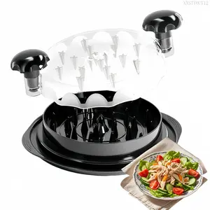 Triturador De Pollo-Large Chicken Breast Shredder Tool, Visible Lid Meat Grinder,ABS Chicken Shredded Machine with Anti-Slip Strip, Ergonomic Handle, BPA Free, Perfect Utensils for Pork,Beef,Chicken,Kitchen Gadgets,Vegetable Slicer Grill,desmenuXXSTYOUT12