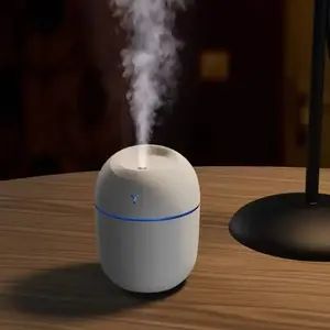 Compact Portable Humidifier Diffusers with Multi-Color LED Light, USB Powered Aromatherapy Diffuser Nightlight, Humidifier Atmosphere Light, Ideal for Home Office Car School Use