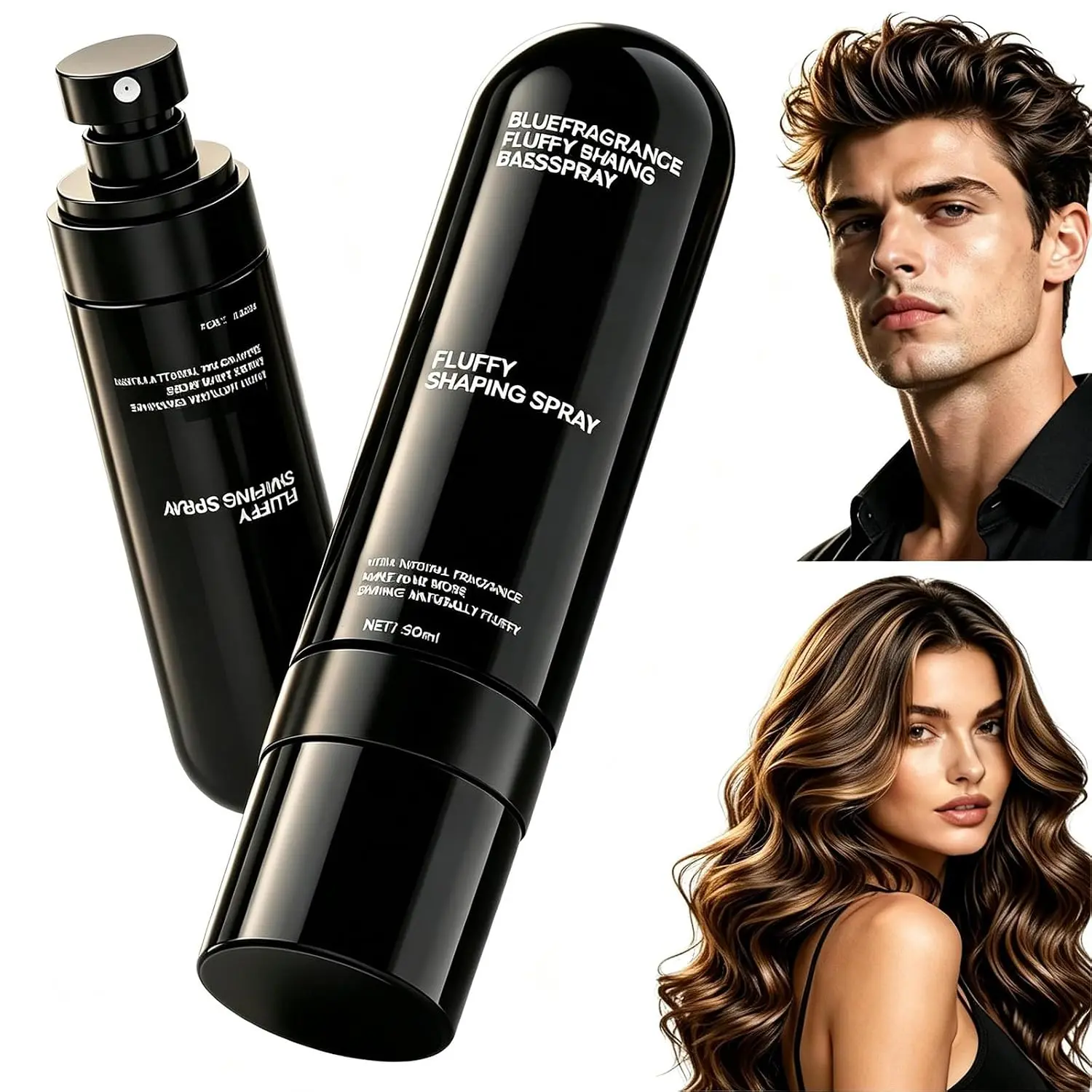 Peach-Scented Fluffy Hair Shaping Spray for Fine, Flat Hair – Lightweight Root Lifting & Volumizing Mist, Natural Fluffy Volume, Bouncy Texture and Long-Lasting Flexible Hold, 90ml