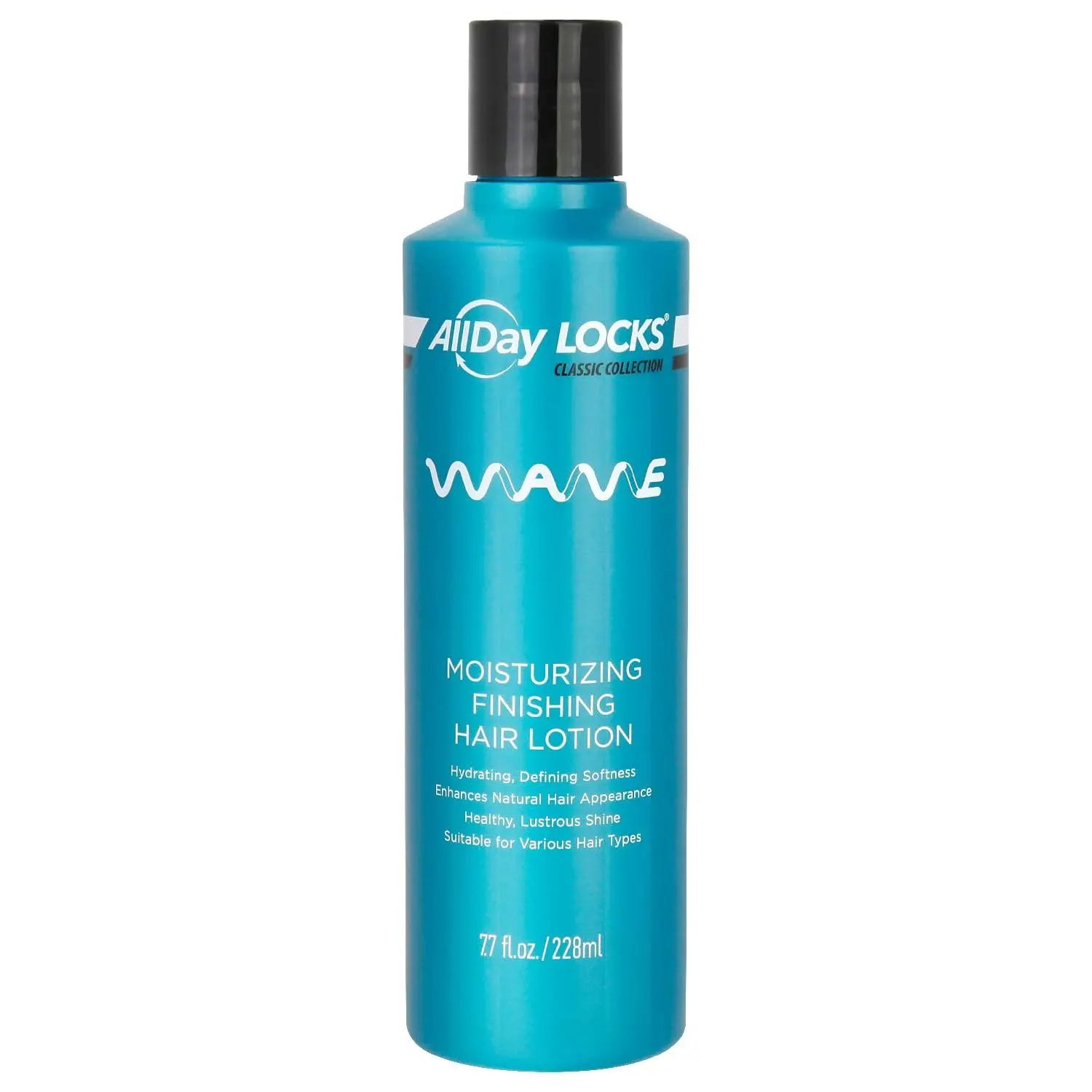 ALLDAY LOCKS Wave Finishing Lotion, Moisturizing Haircare with Argan Spinosa Kernel Oil for Frizz Control and Long-Lasting Hold, Defines Natural Waves, 7.7 oz