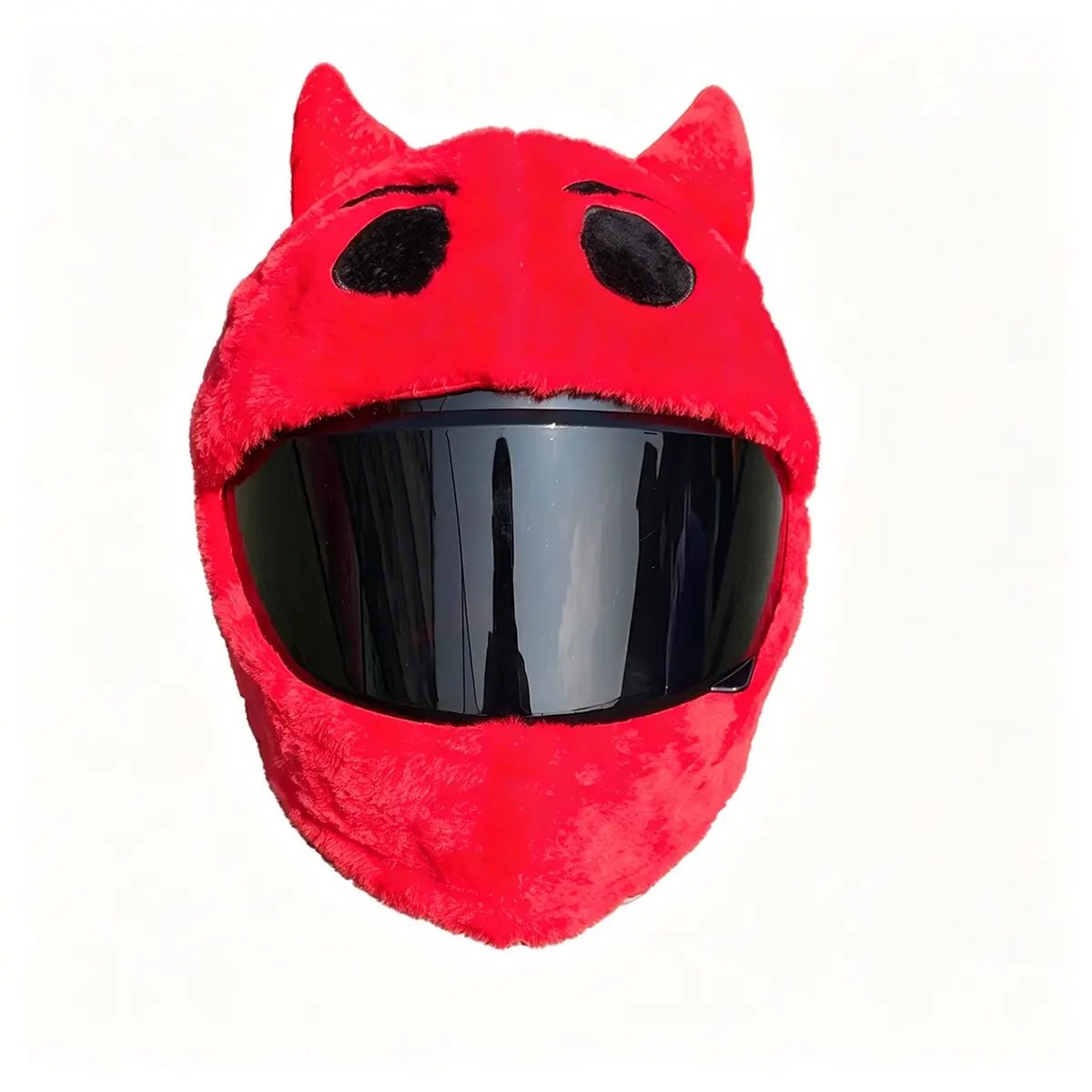 Plush Animal Helmet Protector, Devil Headgear for Men and Women, Unisex Fit, Full Helmet Cover, Full Coverage, Unique and Stylish Design, Practical Accessory, Look, Perfect for All Seasons, Distinctive