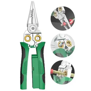 8-in-1 Electrician Tool with Voltage Tester, Multi-Function Wire Stripper, Cutter, Crimper & Puller for Home and Pro Use