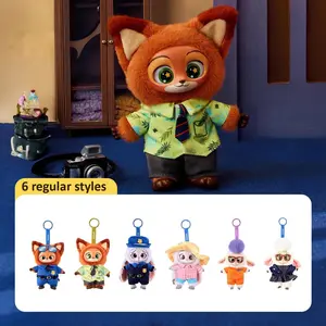 Disney Zootopia Series Vinyl Plush Toy Box - Cute Bag Charms, Judy Nick Plush Doll, Gifts for Boys or Girls, Couple Accessories