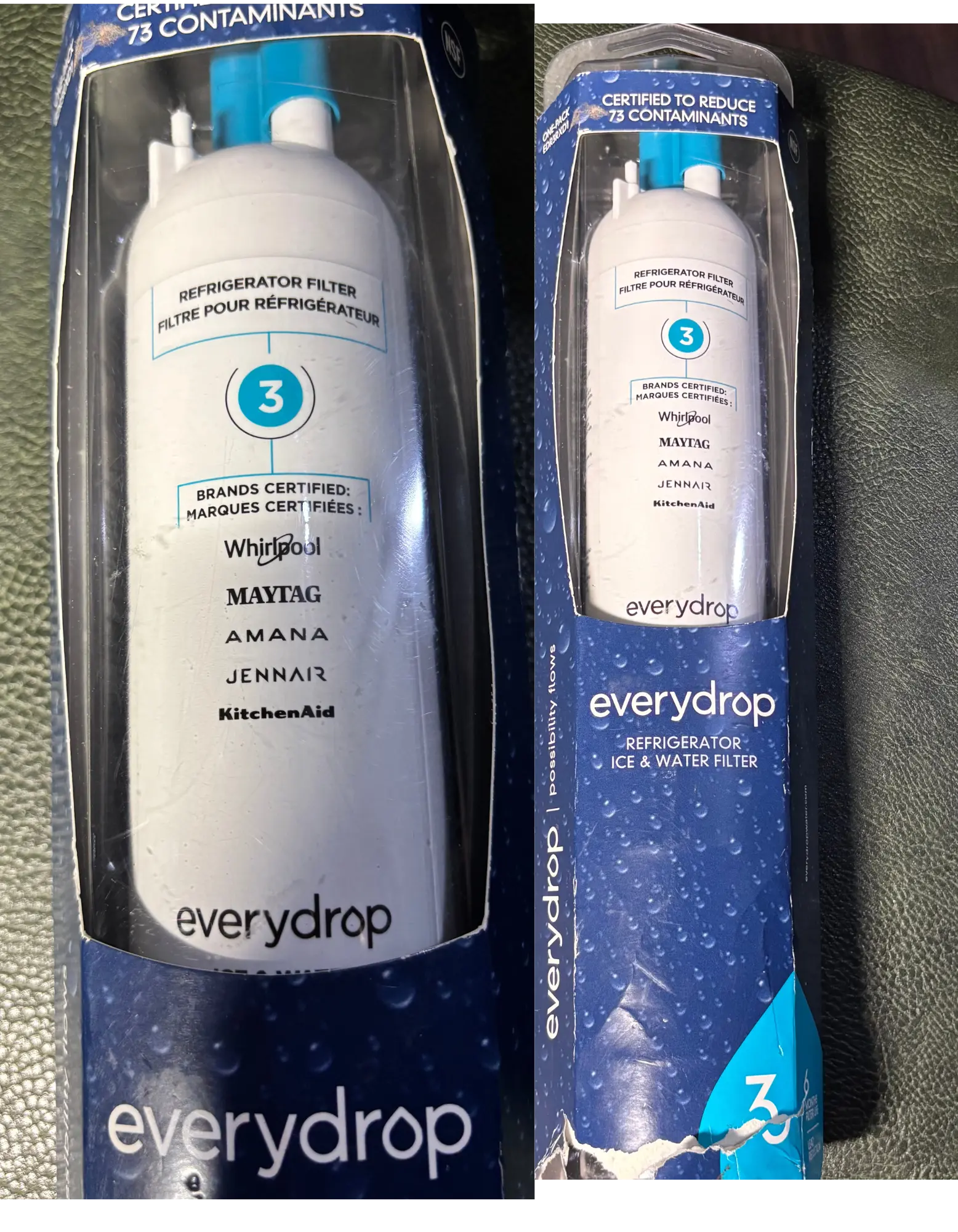 Everydrop Refrigerator Ice and Water Filter Certified to Reduce 75 Contaminants Compatible with Most Models Clean Fresh Water