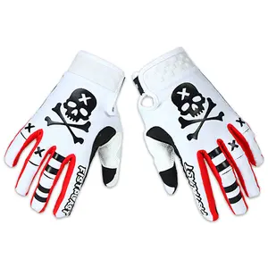 Skeleton Gloves Adjustable Lightweight Racing Skull Sports Work Bone Gloves Anti-Slip Breathable for Men & Women Motorcycle, Cycling, Biking, Workout