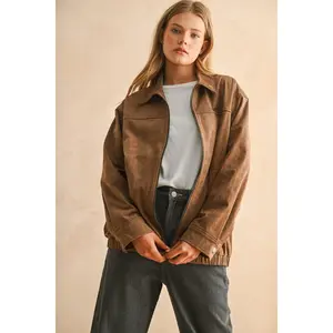 Paige Bomber Jacket- Chocolate