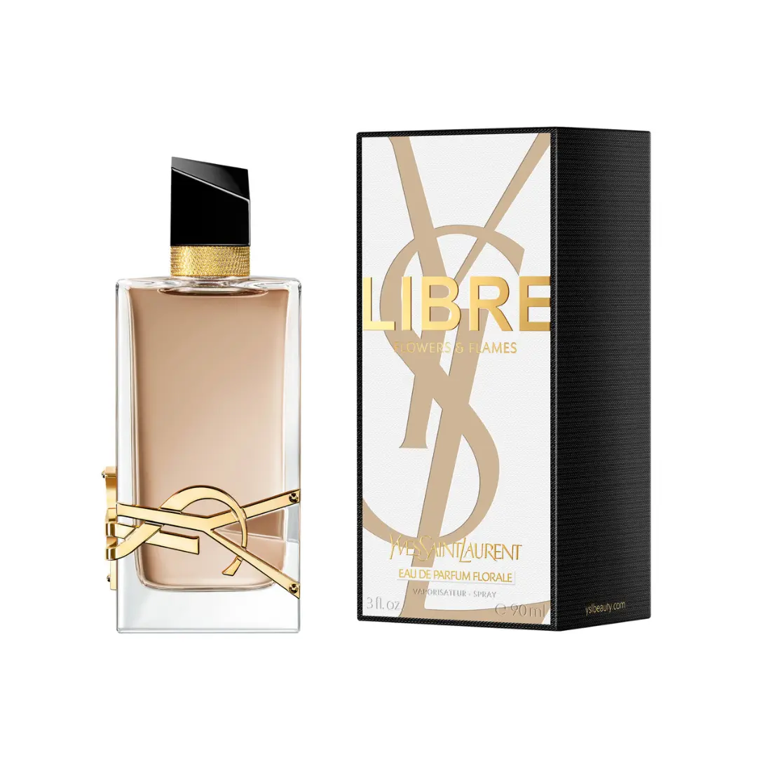Yves Saint Laurent Libre Flowers & Flames Eau de Parfum Florale 3 oz | Floral Perfume for Women with Lavender, Coconut & Vanilla | Long-Lasting Luxury Fragrance