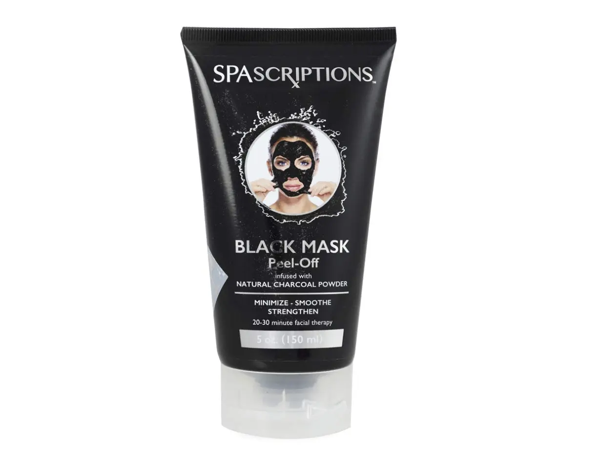 SpaScriptions 5 oz 150 ml Black Mask, Blackhead Remover Mask, Blackhead Peel Off Face Mask, Charcoal Face Mask, Blackhead Mask, Deep