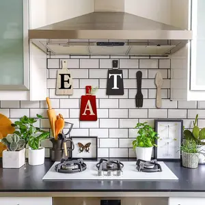 5-Piece Kitchen Decor Set, Rustic Farmhouse Wall Hanging Accessories, Perfect Gift for Birthdays & Valentine’s Day, Home Decoration Essentials, Home Decor Ornaments