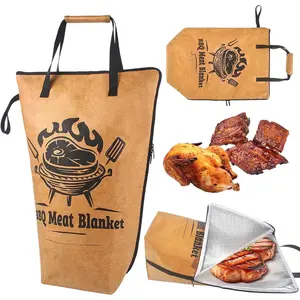 BBQ Blanket for Resting Meat BBQ Brisket Blanket Meat Resting Blanket for , 21in   Grilling Meat Insulated Resting Bag with Handle for Large Brisket and Turkeys