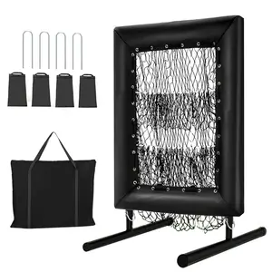 Height Adjustable Baseball Pitching Net with 9 Hole, Easy Setup Softball Pitching Trainer with Strike Zone, Carrying Bag, Ball Included, Portable&Durable Rebound Net for Baseball & Softball