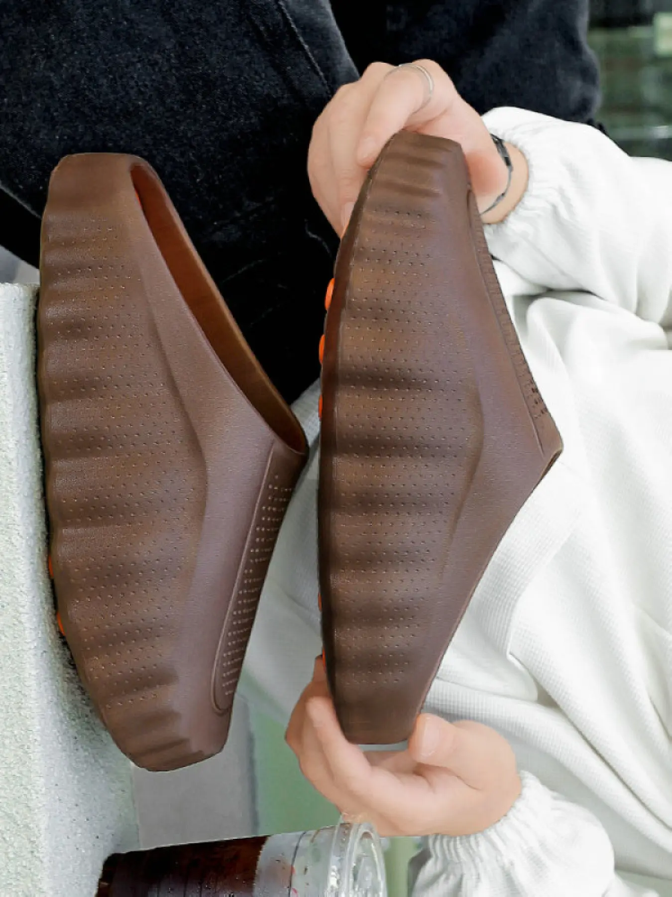 Couple Sport Massage Sandals, Thick Bottom Slippers - Acupressure Foot Relief, Non-Slip Outsole, Breathable Mesh, Waterproof EVA - Couples' Daily Walking, Light Sports, Casual Wear & Outings - Unisex Sport Slippers, Breathable Anti Slip
