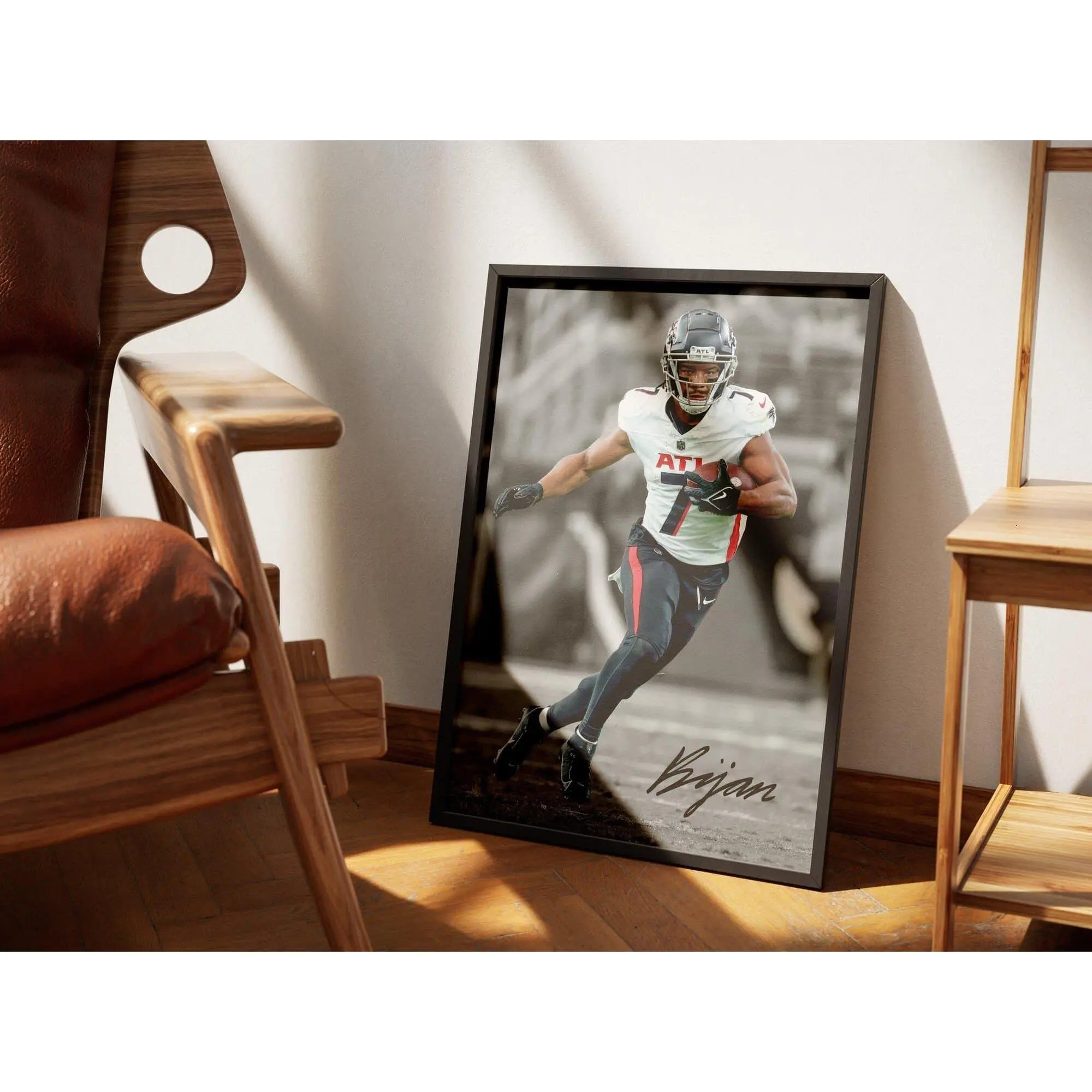 Bijan Robinson Poster, Signed Football Poster, Gift For Fans( Unframed - Print Only )