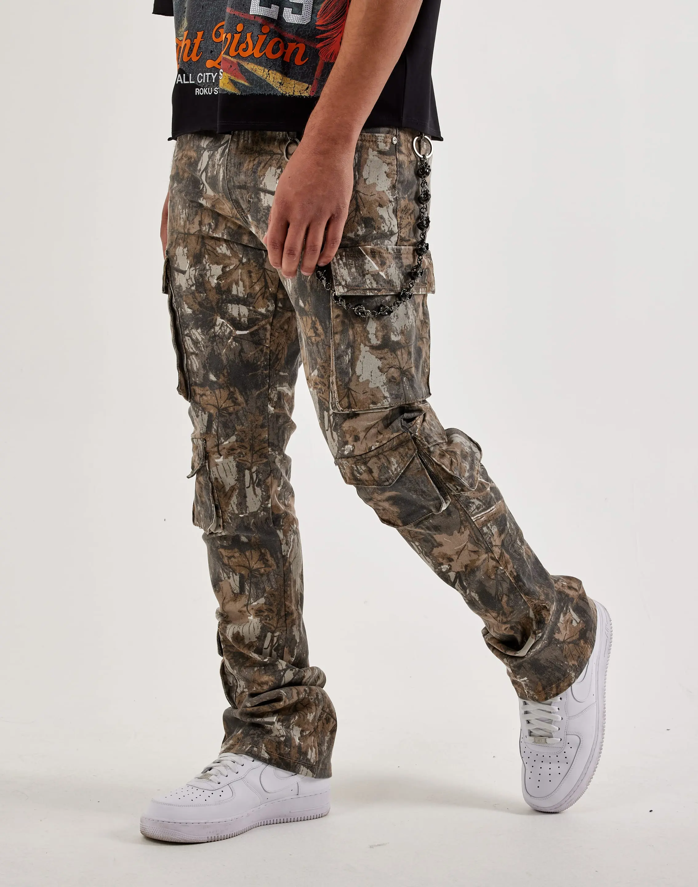 Mens WAIMEA Camo Stacked Cargo Pants