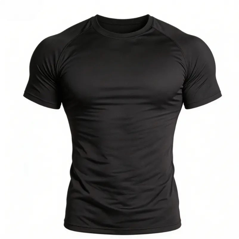 Men's Slim Fit Workout T-Shirt, Quick-Dry Compression Muscle Tee with Short Sleeves for Bodybuilding & Gym Training, Compression Shirts, Men's Compression Shirts