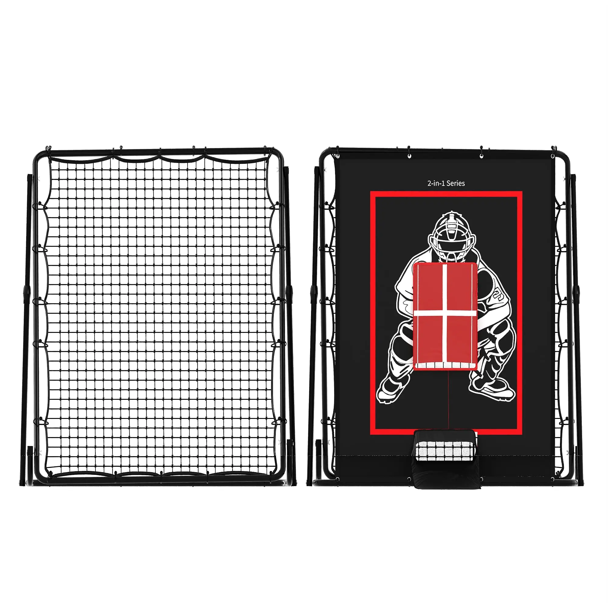 2-in-1 Baseball Pitching Trainer and Rebounder Net – Practice and Return Net for Pitching and Throwing Drills