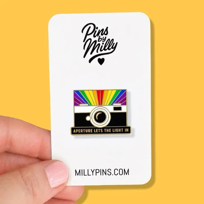 Harry Styles’ “Aperture” Inspired Rainbow Camera Enamel Pin