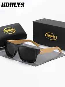 Hdhues Unisex Retro Full Frame High Quality Sunglasses, Outdoor Fishing Hiking Square Sun Glasses, Uv400 Protection, Casual Style, PC Material