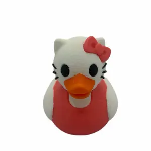 Pink Bow Kitty Duck – Adorable Kawaii Style Collectible