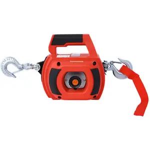 Drill Winch Hoist Portable Drill Winch of 750 LB Capacity with 40 Feet Steel Wire Drill Winch for Lifting & Dragging,17.7 x 8.9 x 8.9 Inches