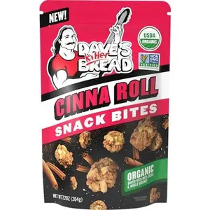 Dave's Killer Bread Cinna Roll Organic Snack Bites, Cinnamon Organic Snacks, 7.2 oz