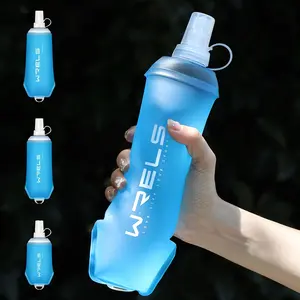 1PC WRELS 200ML/350ML/500ML Foldable Sports Soft Water Bottle, Water Bag, Sports Water Bottles Suitable for Outdoor Running, Mountaineering, Cycling, Off-road, and Daily Gym Fitness