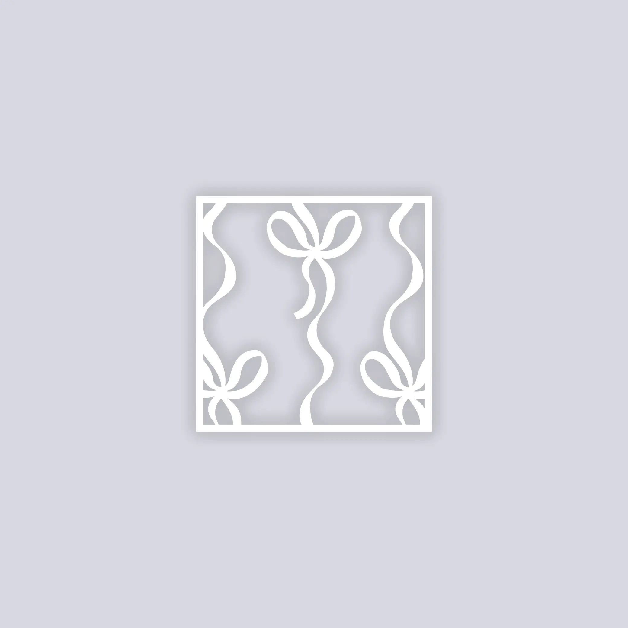 Bow Lines Square Clay Stencil