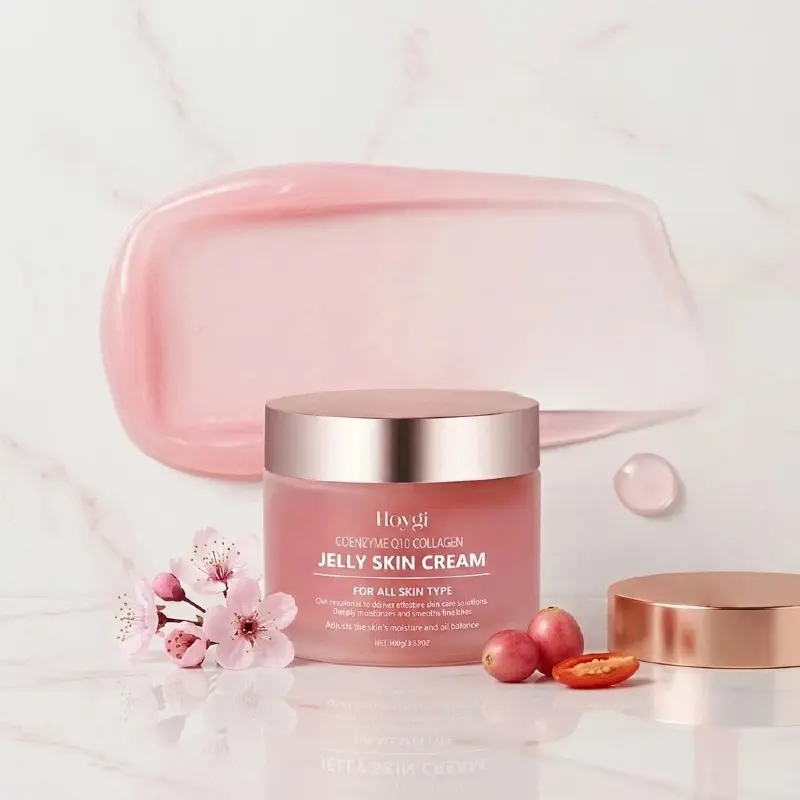 Collagen Jelly Cream - Daily Hydrating Facial Moisturizer, Lightweight Firming & Brightening Nourishing Formula for All Skin Types, Hydrate, Facial Cream, Moisture, Face Care Products, Radiant Skin, Hydrates