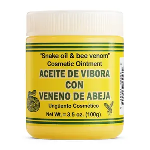 Snake Oil & Bee Venom Cosmetic Ointment Pomade, (Pomada),(Aceite de Vibora con Veneno de Abeja) Net Wt. 3.5 Oz (100g)