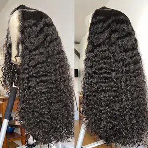 Bling Hair Deep Wave HD Lace front 13x6 13x4 Curly Human Hair Wigs Transparent Lace Frontal Wig PrePlucked 180 Density Wigs For Women with Baby Hair