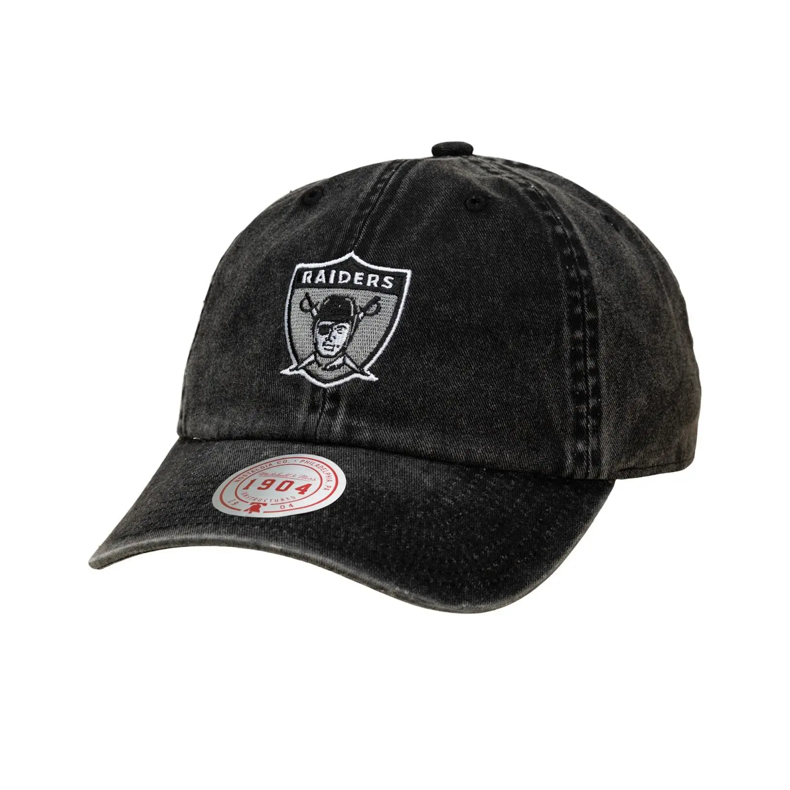 Las Vegas Raiders Black Legendary Strapback Adjustable Hat NFL Throwback Cap Fan Gear Mitchell & Ness