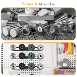 2pcs Disc Grinder Storage Rack, Metal Axis Cutting Wheel Frame, Flip Cover Abrasives, Diamond Grinding Wheels, Wall Mounted Tool Holder