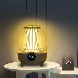 Alarm clock Bluetooth speaker with ligth and stylish appearance , night light speaker,support TF and clock display