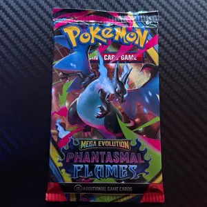Pokémon Phantasmal Mega Evolution Phantasmal Flames Trading Cards Pack - 10 Collectible Non-Sports Trading Cards for Collectors, Collectible Cards