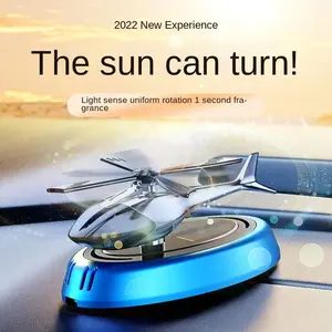 Desk decor Solar Car Air Freshener Decor 360° Rotation Solar-Powered Car Perfume Auto Aroma Diffuser for Car Dashboard Modern Design Stylish Office Accessories