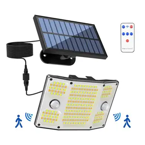 Solar Outdoor Light, 243 LEDs, super bright, IP65 waterproof. Dual light colors,  All-night lighting for yard, patio, camping, garden, porch, pool, home decor, holiday haul., Solar Powered, Dual Colors