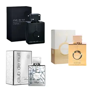 (3pc Bundle Pack) Club De Nuit Intense Man EDT + Club De Nuit Sillage + Club De Nuit Milestone 3.6oz Perfume EDP by Armaf Fragrance Vanilla